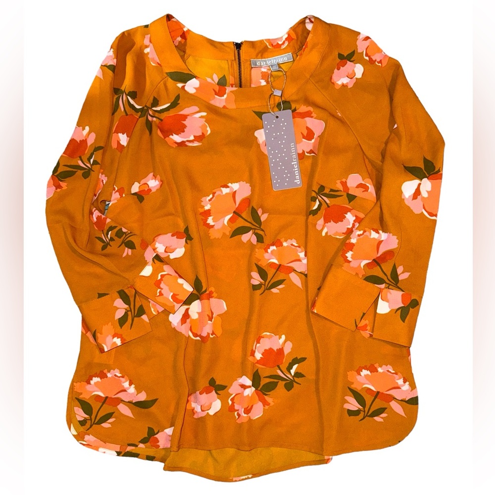 NWT Daniel Rainn 3/4 Sleeve Floral Blouse Sz PM